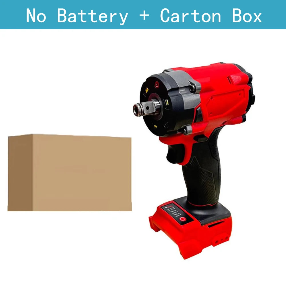 Brushless Impac Wrench 500N.m Electric Driver 1/2" Repair Cordless Screwdriver 4 Gears Power Tools for Milwaukee 18V Battery - ShoreCo.Shop