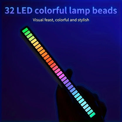 RGB Pickup Light Music Rhythm Lights Upgraded USB Rechargeable Model Christmas Decoration Desktop RGB Light Bar Music Rhythm - ShoreCo.Shop