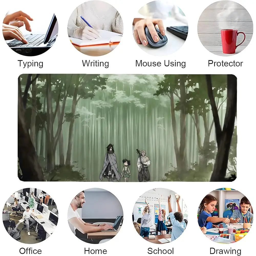 Anime The L-Legend Of Dororo And Hyakkimaru Mouse Pad Mousepad Large Gaming LockEdge Thickened Computer Keyboard Table Desk Mat - ShoreCo.Shop