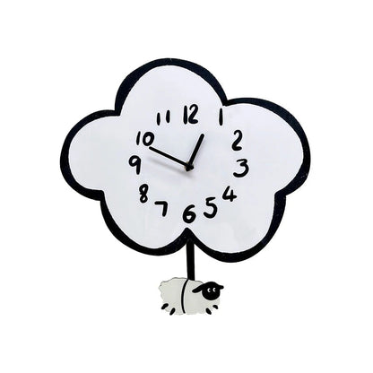 Cartoon Silent Swinging Wall Clock - Cute Home Decor for Living Room Bedroom - Room Decoration Silent Wall Clock    Home Decor Supply | Online Retail | ShoreShopper.com