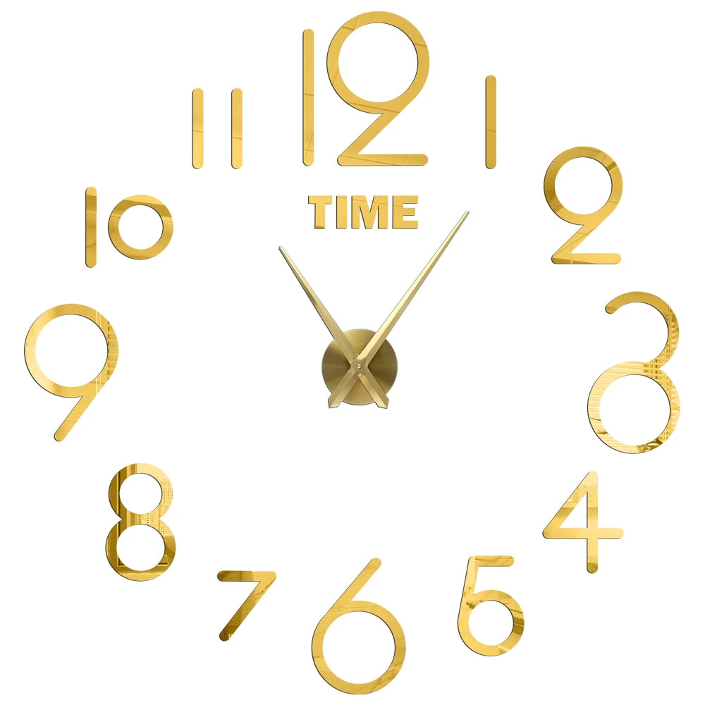 Large Wall Clock Quartz Needle 3D DIY 27" 37" or 47" Wall Clock    Home Decor Supply | Online Retail | ShoreShopper.com