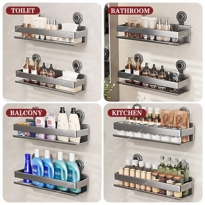Shower Suction Cup Shelf Storage Shelf Home Organizer Shelf Holder Bathroom Organizer Suction Cup Wall Mounted Storage Rack    Home Decor Supply | Online Retail | ShoreShopper.com