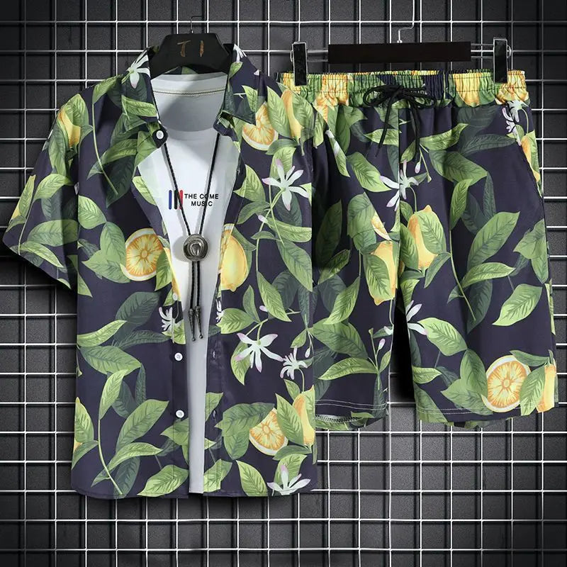Beach Clothes For Men 2 Piece Set Quick Dry Hawaiian Shirt and Shorts Set Men Fashion Clothing Printing Casual Outfits Summer    Your Coastal Marketplace | Shoreshopper.com