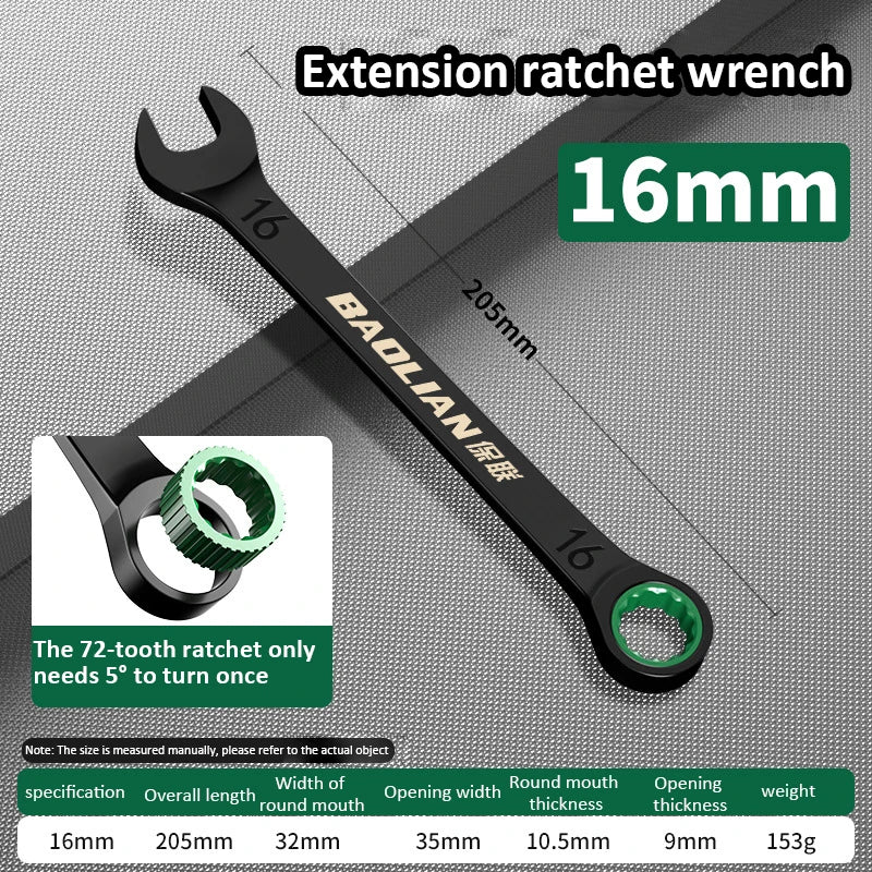 Dual-Purpose Wrench Fast Plum Blossom Ratchet Wrench Industrial Grade 72 Tooth Labor-Saving, Fast and Durable Dual-use Wrench    Home Decor Supply | Online Retail | ShoreShopper.com