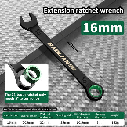 Dual-Purpose Wrench Fast Plum Blossom Ratchet Wrench Industrial Grade 72 Tooth Labor-Saving, Fast and Durable Dual-use Wrench    Home Decor Supply | Online Retail | ShoreShopper.com