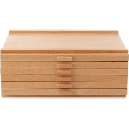 6 Drawer Wooden Artist Storage Supply Box for Pastels, Pencils, Pens, Markers, Brushes and Tools    Home Decor Supply | Online Retail | ShoreShopper.com