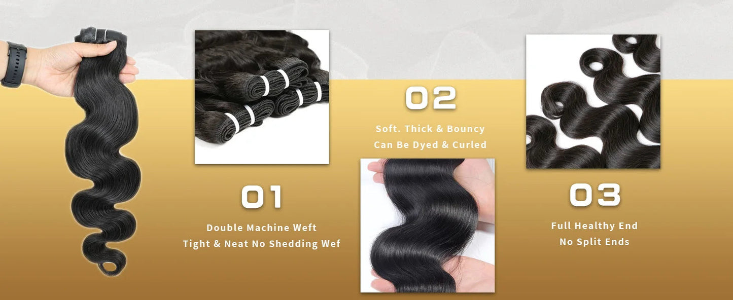 Body Wave Human Hair Bundles 12A Raw Virgin 100% Unprocessed Weave Human Hair Extensions 1 3 4 Bundles Deals Natural Color    Home Decor Supply | Online Retail | ShoreShopper.com