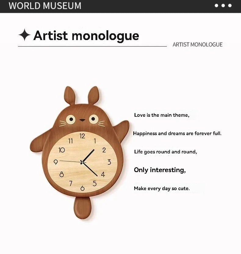Cartoon Cat Design Wall Clock Wooden Sway Hanging Clock Decorative Painting For Restaurant Home Decor Gift    Home Decor Supply | Online Retail | ShoreShopper.com