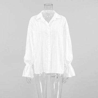 New Fashion White Shirts Women Long Sleeve Oversize Blouse New Spring Summer Basic Tops Cotton Chic Shirt for Women 100% Cotton    Your Coastal Marketplace | Shoreshopper.com