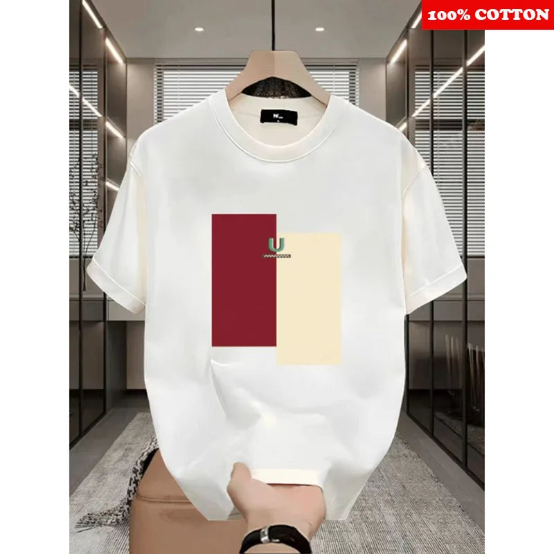Fashion Paris Print T-shirt Men's Summer New 2025 New 100% Cotton Neck Short Short Sleeve Tee Gym Casual comfort Sports Top Men    Home Decor Supply | Online Retail | ShoreShopper.com