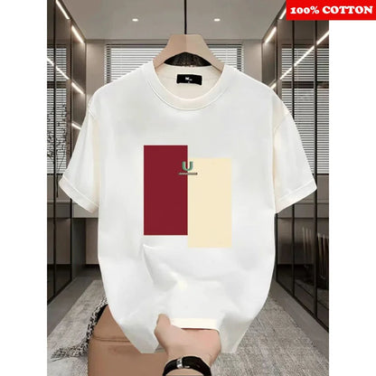 Fashion Paris Print T-shirt Men's Summer New 2025 New 100% Cotton Neck Short Short Sleeve Tee Gym Casual comfort Sports Top Men    Home Decor Supply | Online Retail | ShoreShopper.com