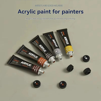 Acrylic Paint Set 12/24/30 Colours 12ml, Perfect for Canvas, Wood, Fabric, Leather, Cardboard, Paper, MDF And Crafts    Home Decor Supply | Online Retail | ShoreShopper.com