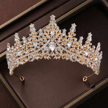 Bridal Wedding Jewelry 4-piece Set, Alloy Crystal Crown&Crystal Necklace&Earrings Women's Classic Wedding Tiaras    Home Decor Supply | Online Retail | ShoreShopper.com