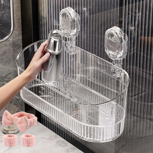 Multi-functional Bathroom Shelf with Suction Cup No Drilling Needed Shower Caddy for Shampoo Conditioner Soap Razors kitchen ﻿    Home Decor Supply | Online Retail | ShoreShopper.com