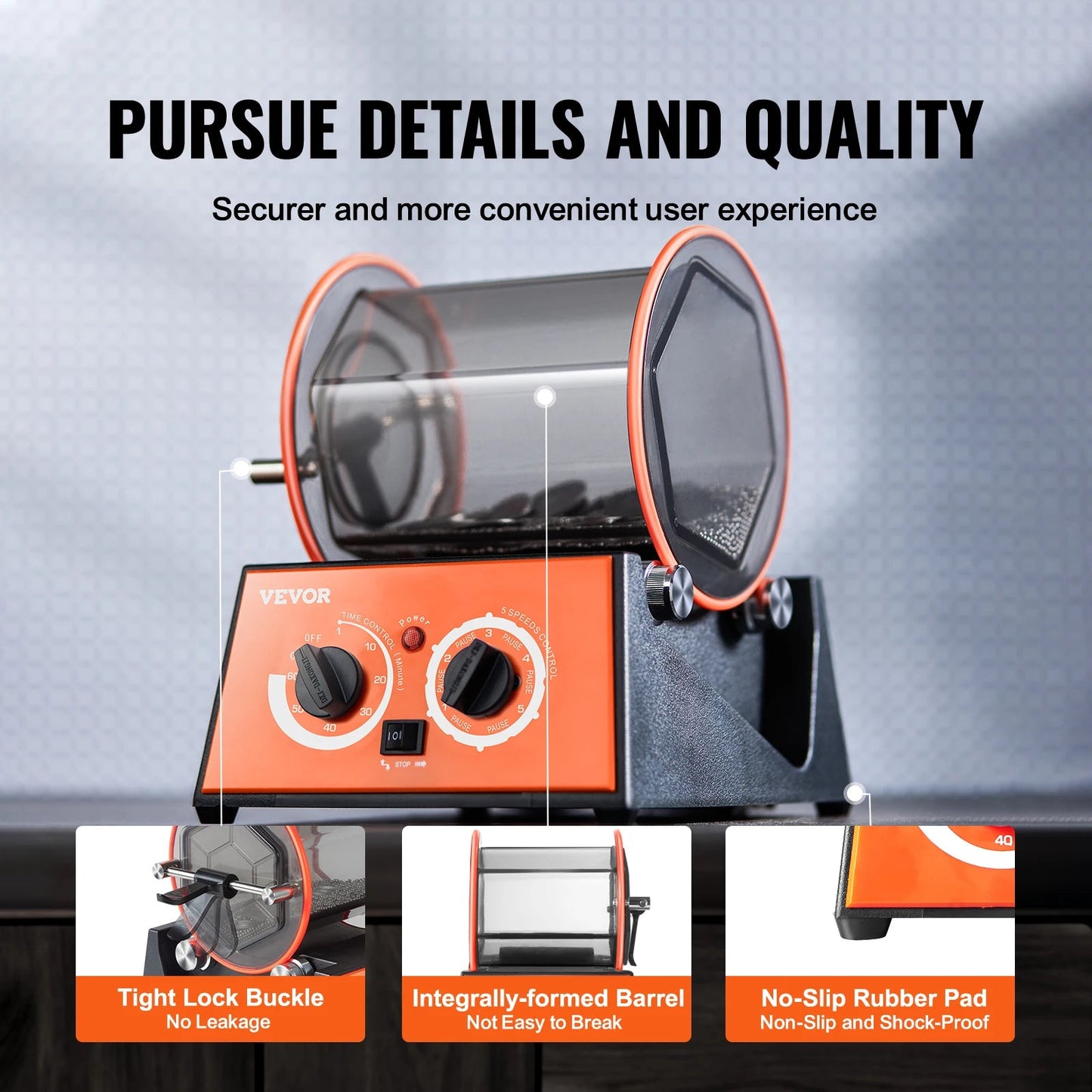 SucceBuy 3kg 5kg Rotary Tumbler Surface Polisher Jewelry Drum Polishing Machine Gem DIY Mini-Tumbler Finishing Tools    Home Decor Supply | Online Retail | ShoreShopper.com