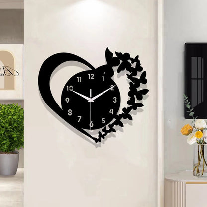 Heart shaped frameless design acrylic silent clock living room bedroom home decoration Mother's Day New Year Easter gift    Home Decor Supply | Online Retail | ShoreShopper.com