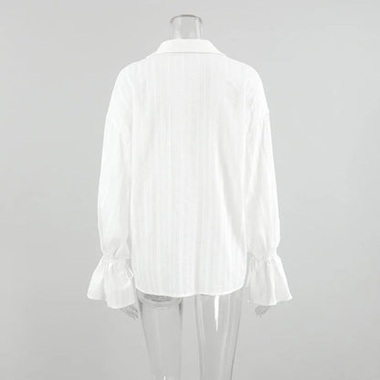 New Fashion White Shirts Women Long Sleeve Oversize Blouse New Spring Summer Basic Tops Cotton Chic Shirt for Women 100% Cotton    Your Coastal Marketplace | Shoreshopper.com