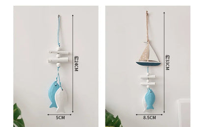 Wall Hanging Hand Made Mediterranean Starfish Hung Fish Nautical Decor Hang Wood Marine Pendant for Home Decoration קישוטי קיר    Your Coastal Marketplace | Shoreshopper.com