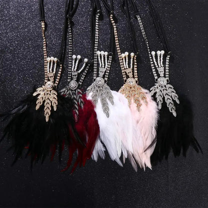 Gatsby Cosplay Dress Headwear Diamond Feather Headwear Korean Style Headband Masquerade Party Accessories Sequin Hair    Your Coastal Marketplace | Shoreshopper.com