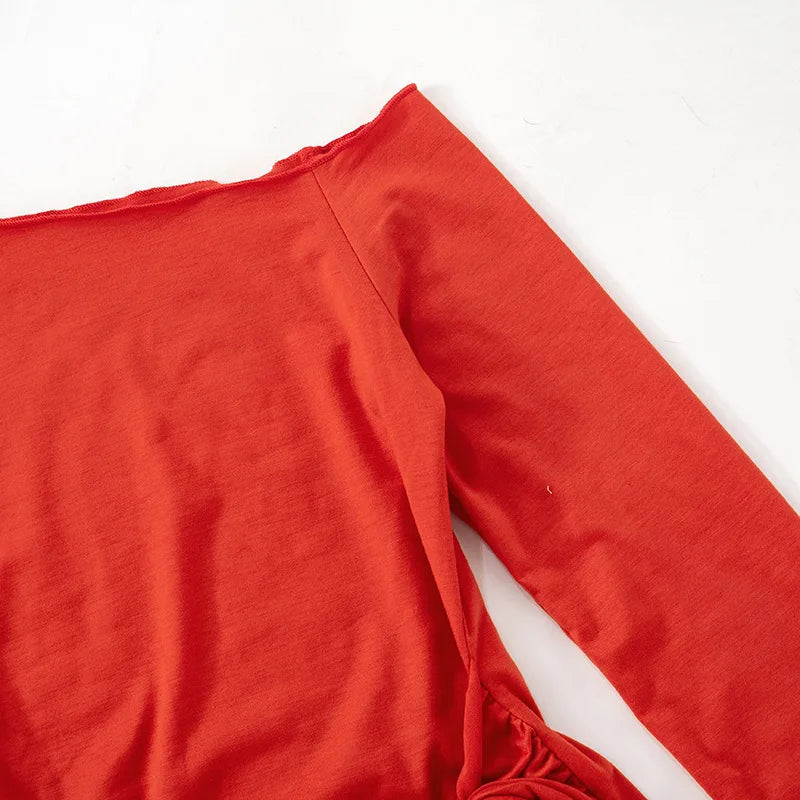 One Shoulder T Shirts For Women Aesthetic Clothes Sashes Crop Top Y2k Accessories Long Sleeve Lady Tshirt Ropa Mujer Camisetas    Your Coastal Marketplace | Shoreshopper.com