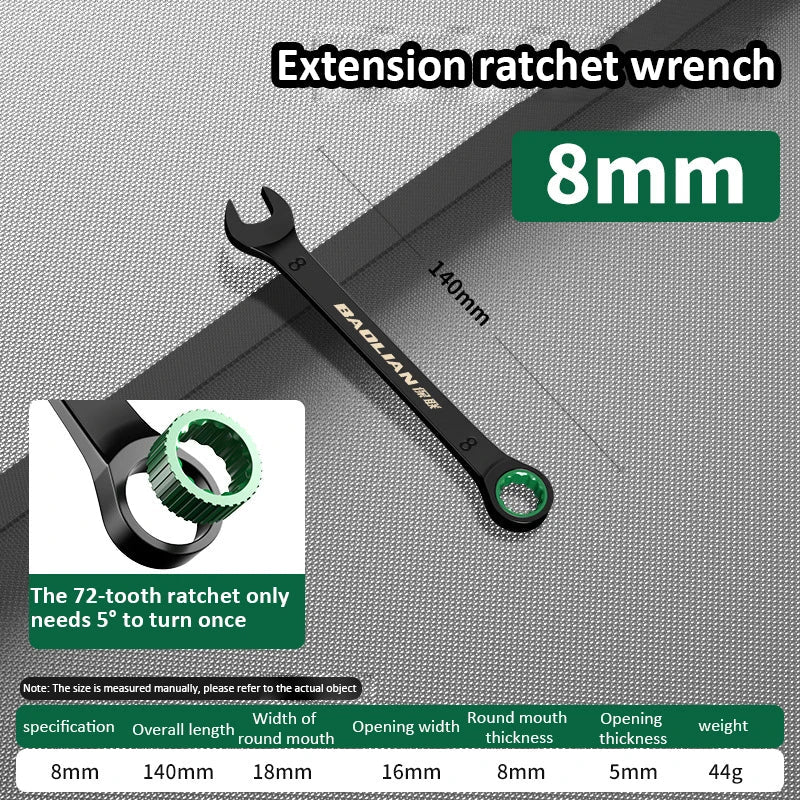 Dual-Purpose Wrench Fast Plum Blossom Ratchet Wrench Industrial Grade 72 Tooth Labor-Saving, Fast and Durable Dual-use Wrench    Home Decor Supply | Online Retail | ShoreShopper.com
