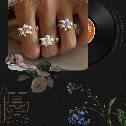 Gorgeous Lily Flower Jewelry Accessories, Fashion Ring for Women, Must-have Accessory for Female Fashionistas    Home Decor Supply | Online Retail | ShoreShopper.com