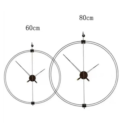 Spanish Minimalist Wall Clock Creative Luxury Living Room Art Clocks Solid Wood Pointer Large Wall Clock Silent Movement Clocks    Home Decor Supply | Online Retail | ShoreShopper.com