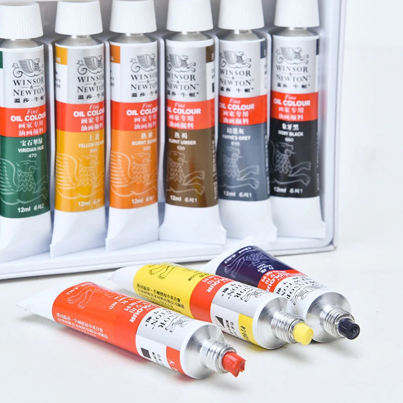 Winsor & Newton 12/18/24 Colors Professional Color Oil Paints 12ml Tube Painting Pigments With Brush And Palette Art Supplies    Home Decor Supply | Online Retail | ShoreShopper.com