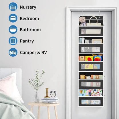 5-Shelf Hanging Storage Organizer - Behind Door, Anti-Tilt, 5 Large Capacity Pockets, Suitable for Bedroom, Bathroom    Home Decor Supply | Online Retail | ShoreShopper.com