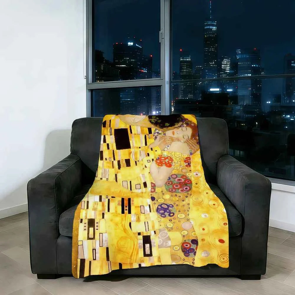 Blanket Super Warm Comfortable Plush Throw K-Klimt Blanket G-Gustav Kiss Child Home Sofa Bedroom The Gift
