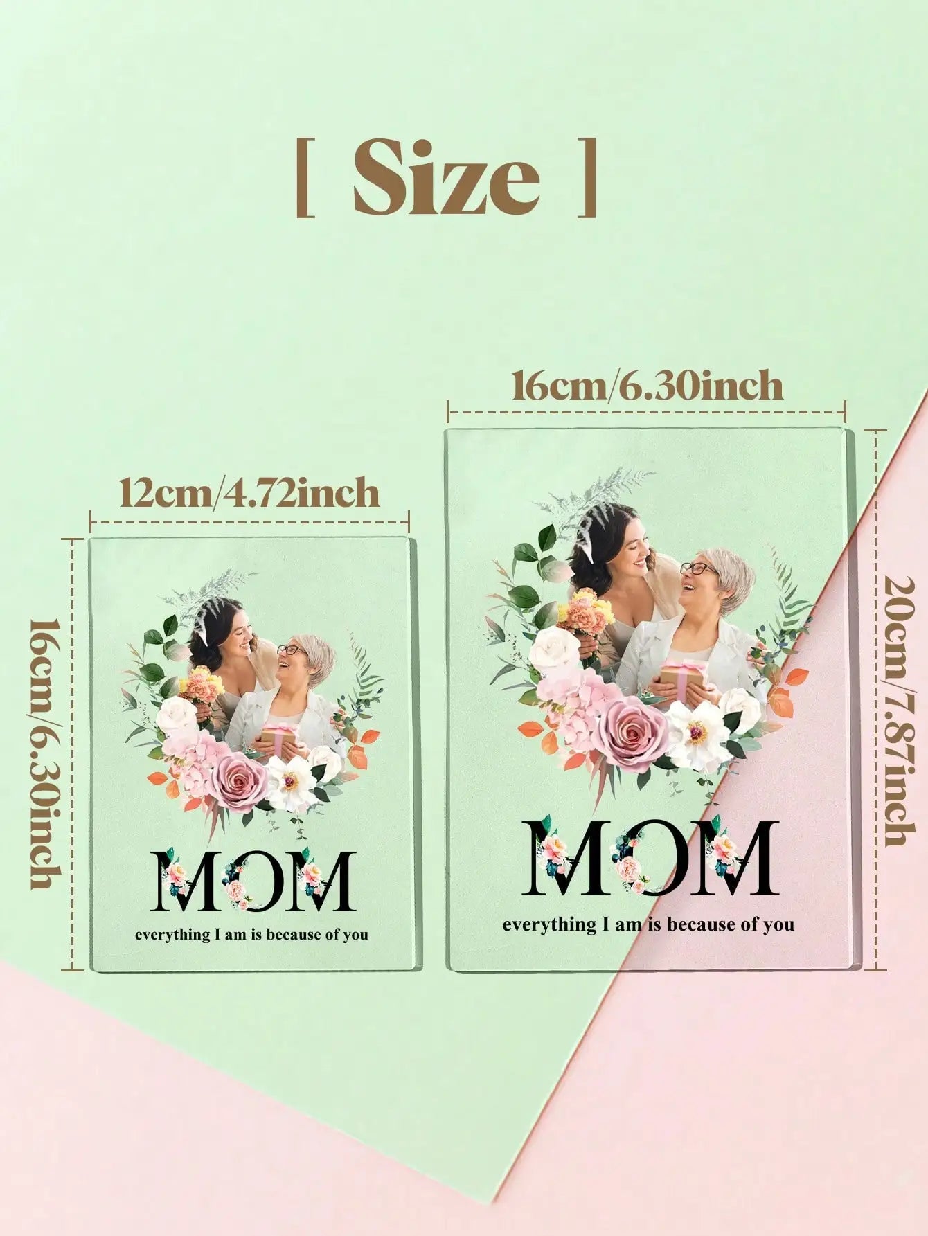 Custom Mother Father Day Acrylic Plaque Personalized Photo Text with Quote Gift for Mom Dad Grandma Grandpa Anniversary Birthday    Your Coastal Marketplace | Shoreshopper.com