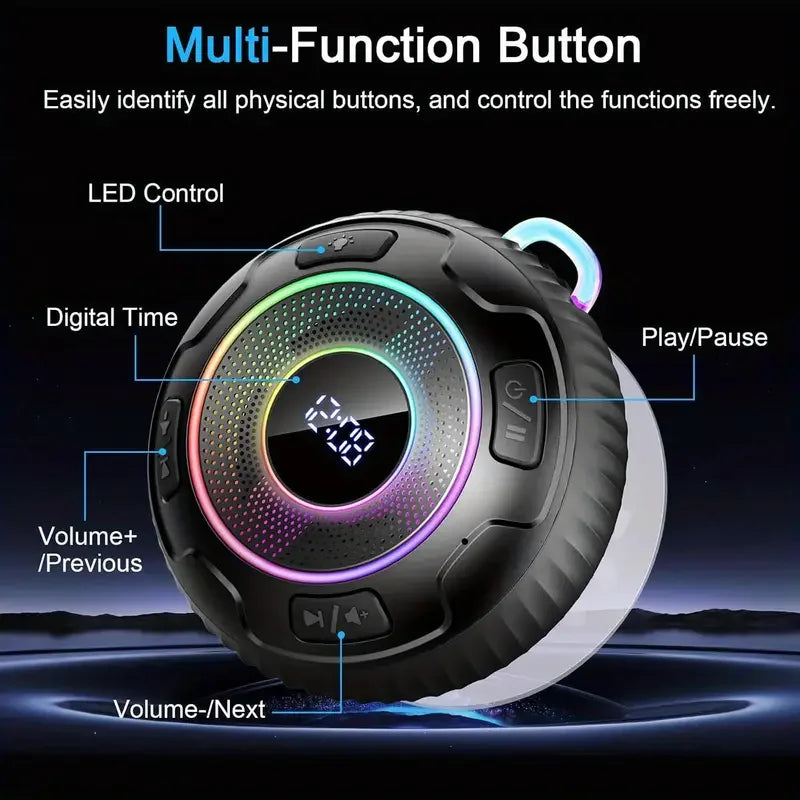 2026 Wireless Speaker S5 IPX7 Waterproof ENC Speakers IPX7 Waterproof Built-in Mic 10 hours Bluetooth Shower Speakers subwoofer    Home Decor Supply | Online Retail | ShoreShopper.com