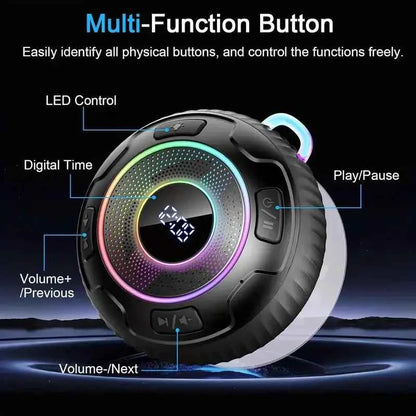 2026 Wireless Speaker S5 IPX7 Waterproof ENC Speakers IPX7 Waterproof Built-in Mic 10 hours Bluetooth Shower Speakers subwoofer