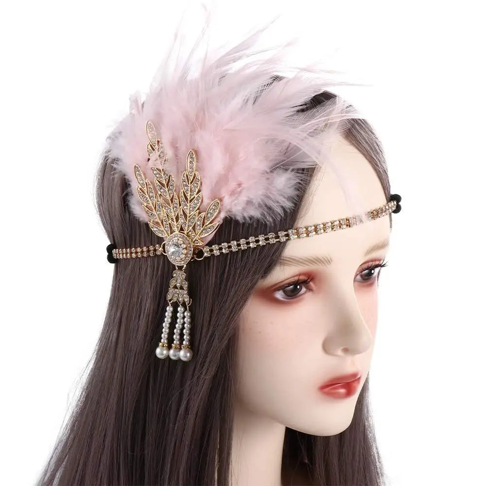 Gatsby Cosplay Dress Headwear Diamond Feather Headwear Korean Style Headband Masquerade Party Accessories Sequin Hair    Your Coastal Marketplace | Shoreshopper.com