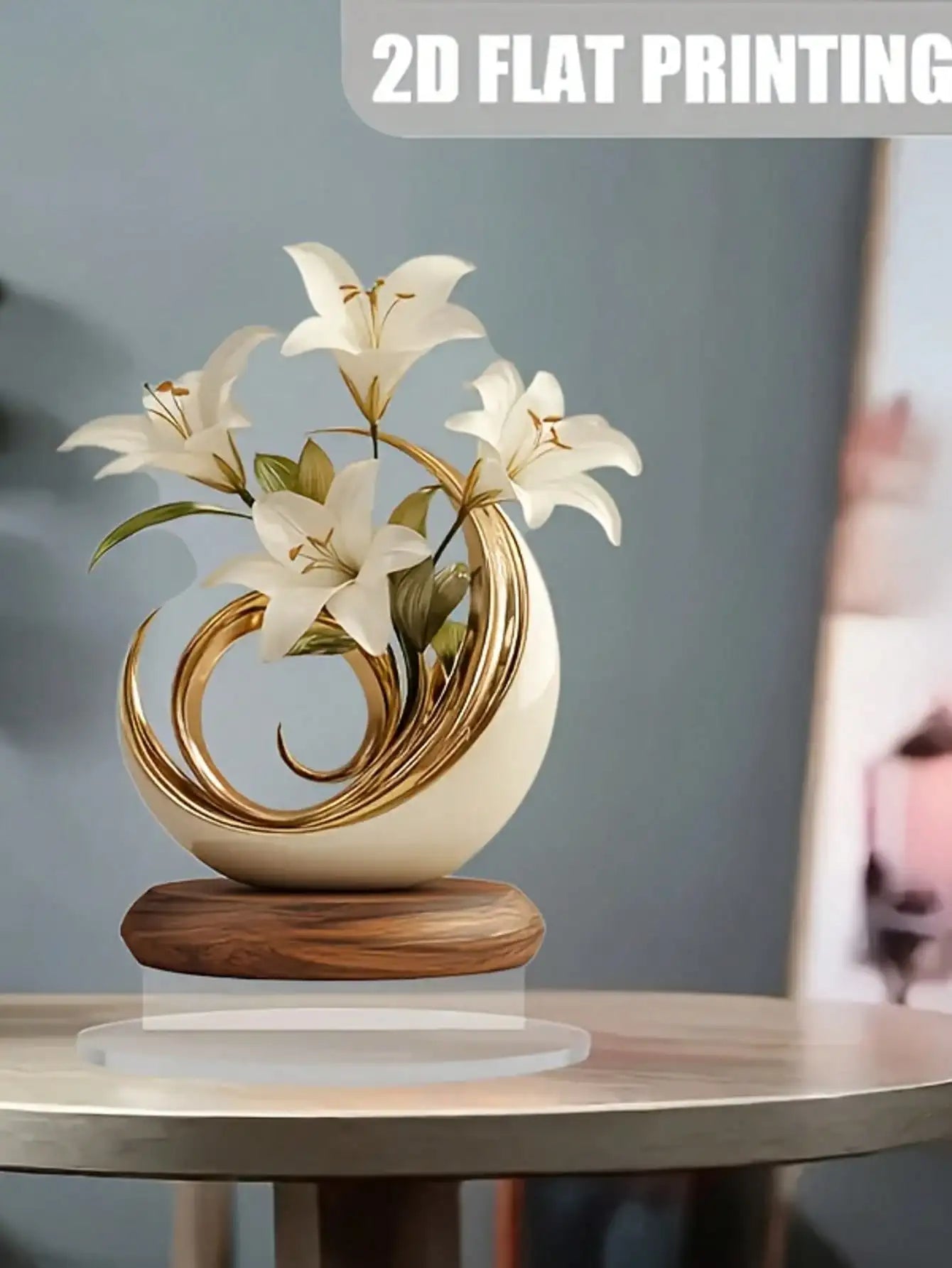 1 piece of lily desktop decoration ornament suitable for living room desktop and office decoraValentine Day wedding decor gifts    Home Decor Supply | Online Retail | ShoreShopper.com