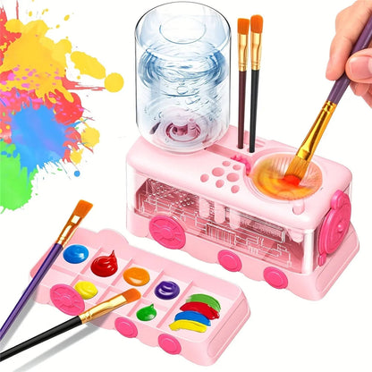 5-in-1 Art Supplies Kit with Water Wheel, Brush Holder & Palette - Watercolor & Acrylic Painting Set for Adults & Students    Home Decor Supply | Online Retail | ShoreShopper.com