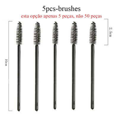 Lanjinglin 5/50pcs Eyelash Brush Crystal Eyelash Soft Eye Lashes Extension Mascara Wands Makeup Professional Makeup Tool - ShoreCo.Shop