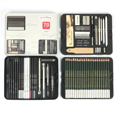 Drawing Set, 70-Pack Sketching Kit, Art Supplies with A Sketch Pad ,Colored, Graphite, Charcoal, Watercolor, Metallic Pencils    Home Decor Supply | Online Retail | ShoreShopper.com