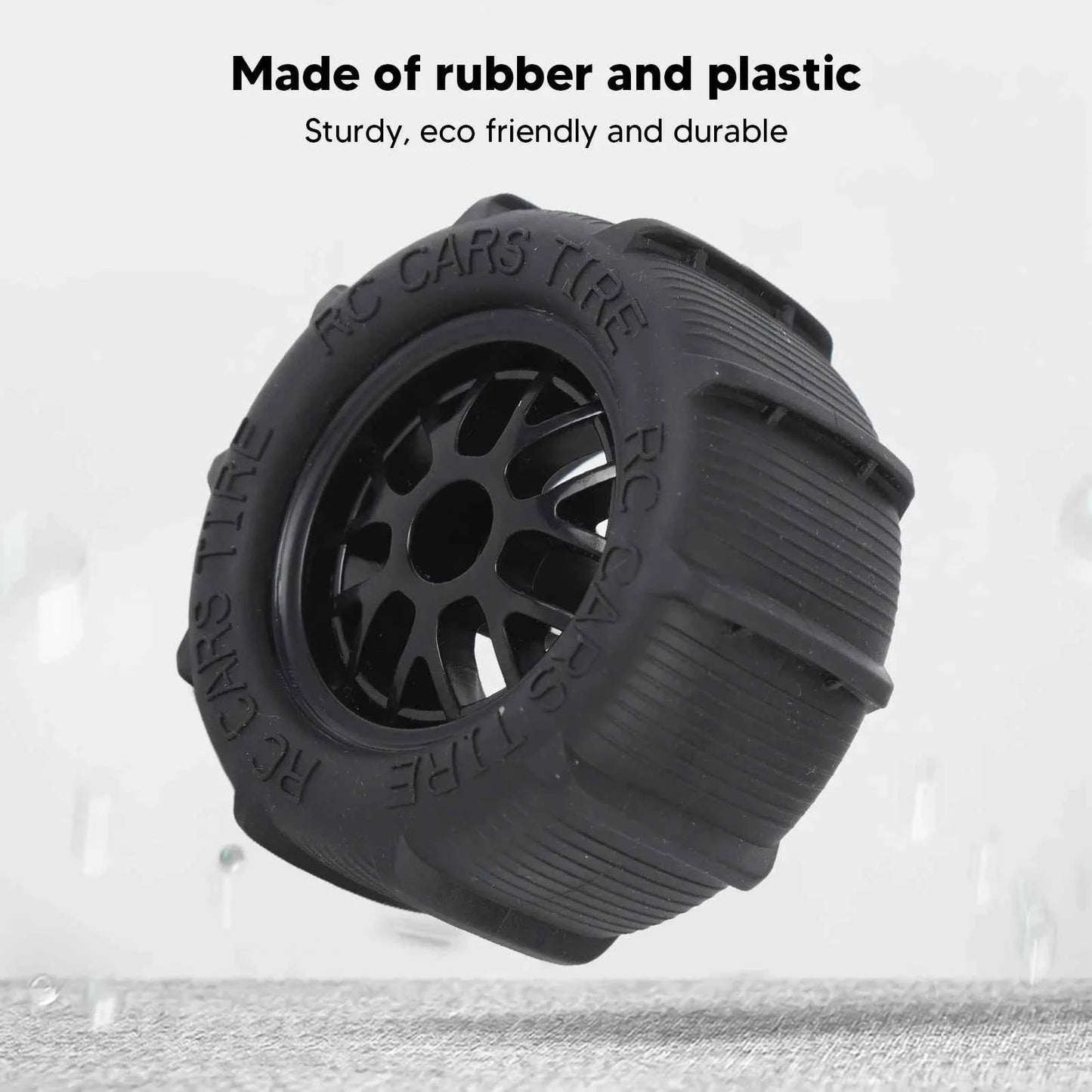 RC Beach Tires 1/14 1/16 1/18 Universal Rubber Plastic Good Grip Strong Cushioning RC Car Desert Wheels RC Desert Wheels