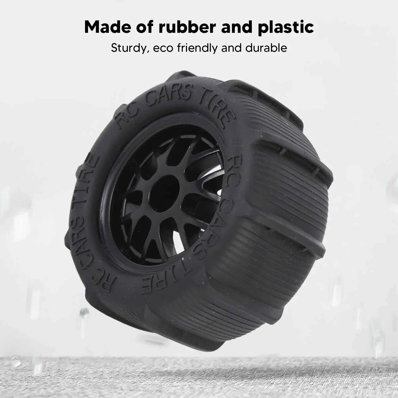 RC Beach Tires 1/14 1/16 1/18 Universal Rubber Plastic Good Grip Strong Cushioning RC Car Desert Wheels RC Desert Wheels
