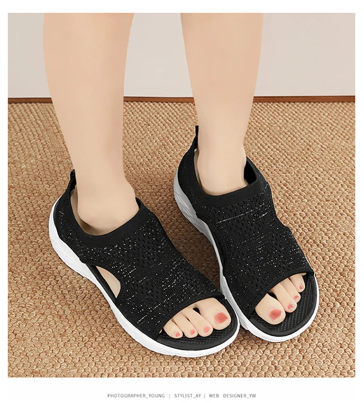 Women's Summer Shoes Breathable Open Toe Wedge Sandals Lightweight Outdoor Comfortable Ladies Casual Walking Sandals    Your Coastal Marketplace | Shoreshopper.com