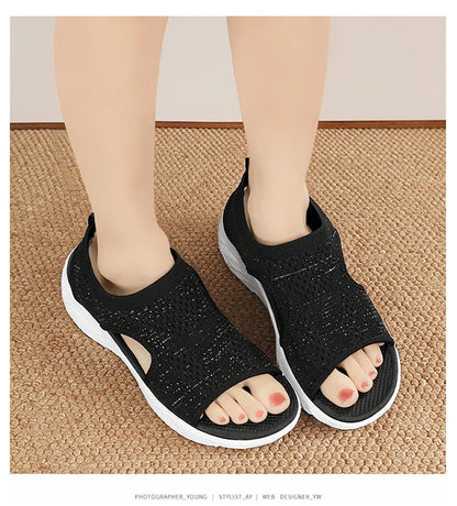 Women's Summer Shoes Breathable Open Toe Wedge Sandals Lightweight Outdoor Comfortable Ladies Casual Walking Sandals    Your Coastal Marketplace | Shoreshopper.com