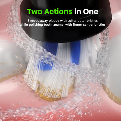 Fairywill Electric Toothbrush T2233Powerful Rotation Cleaning 4 Replacement Heads Rechargeable Sonic Toothbrush for Adults - ShoreCo.Shop