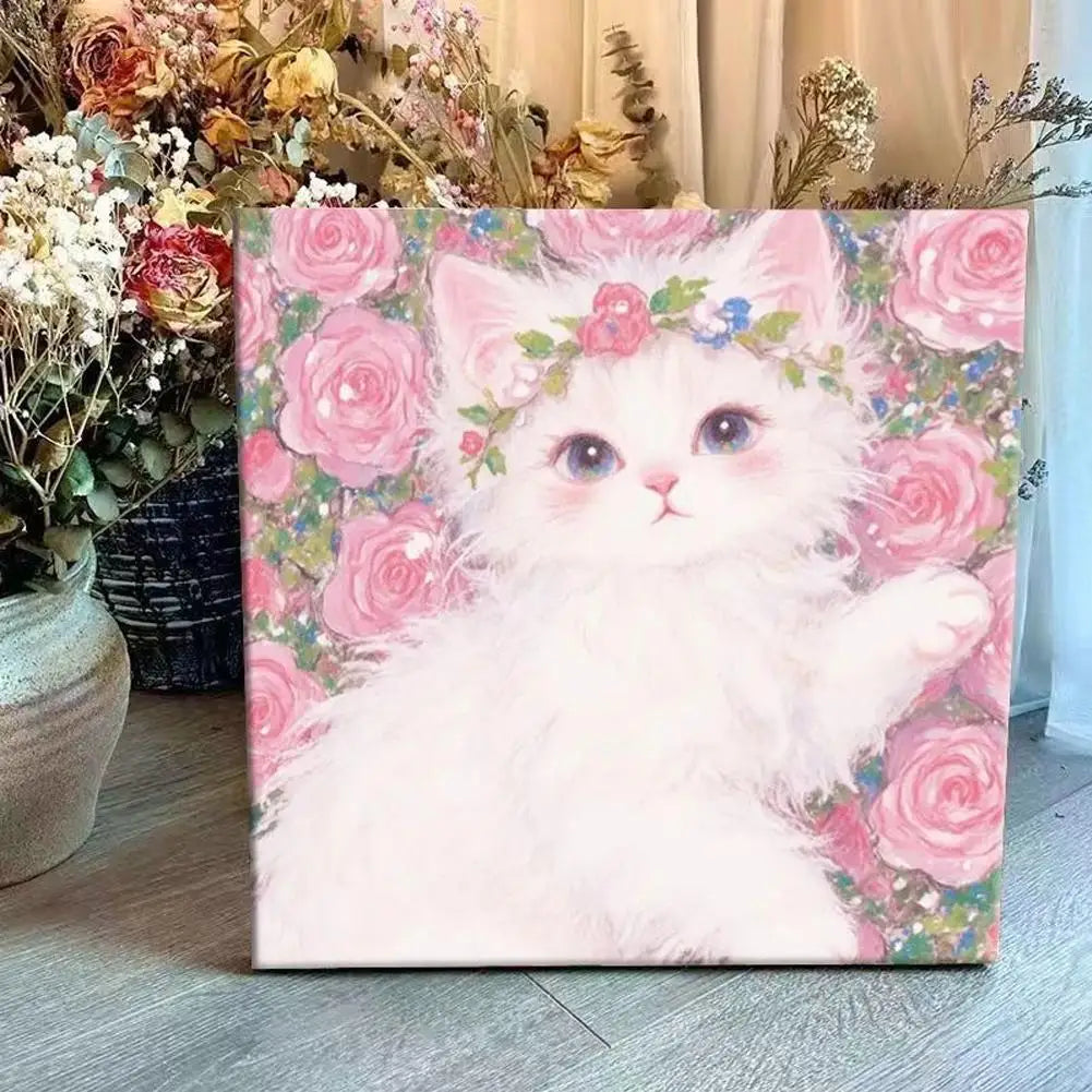 Oil Painting By Number House Tree DIY Digital Oil Painting Scenery Drawing Numbers Adults Kit Cat Handmade Gift Home Decor Gifts    Home Decor Supply | Online Retail | ShoreShopper.com