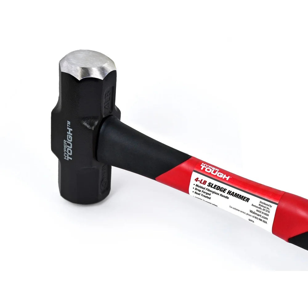 4 lb Sledge Hammer Fiberglass Handle Comfort Grip Double Injected Carbon Steel Head Heat Treated Drop Forged Home Improvement    Home Decor Supply | Online Retail | ShoreShopper.com