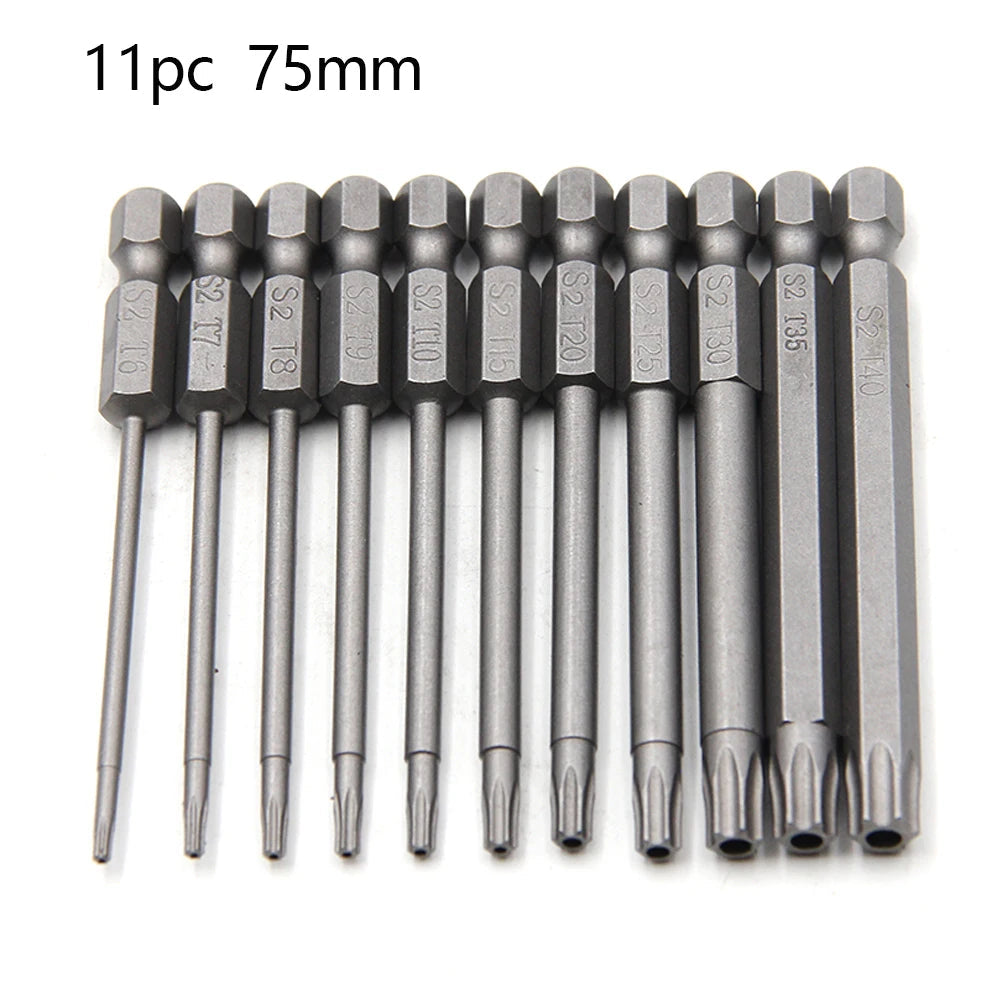 50-75-100mm Hollow Plum Blossom Extended S2 Bit Hexagon Handle Screwdriver Bit Screwdriver Tool Set    Home Decor Supply | Online Retail | ShoreShopper.com