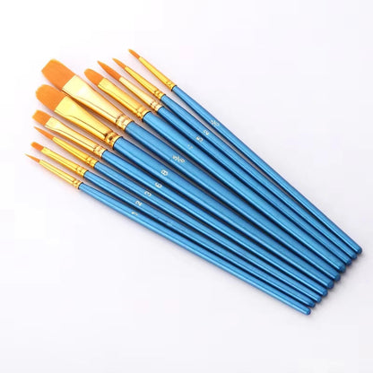 BOMEIJIA 10Pcs/Set Nylon Hair Paint Brush painting by numbers Tool brushes Watercolor Gouache Paint Brushes Drawing Art Supplies    Home Decor Supply | Online Retail | ShoreShopper.com