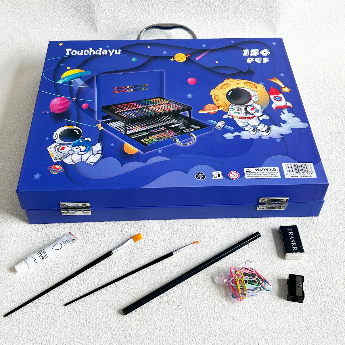 Cartoon Art Supplies,156 Pack Painting Drawing Art Kit ,Deluxe Double Layers Art Set Tool,Colored Pencils,Oil Pastels,Watercolor    Home Decor Supply | Online Retail | ShoreShopper.com