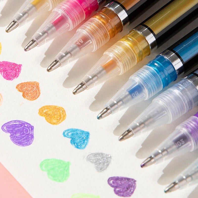 Kit 60 Colored Gel Pen Set, Glitter Metallic Pastel Neon Pen 12 24 36 48 Colors    Home Decor Supply | Online Retail | ShoreShopper.com