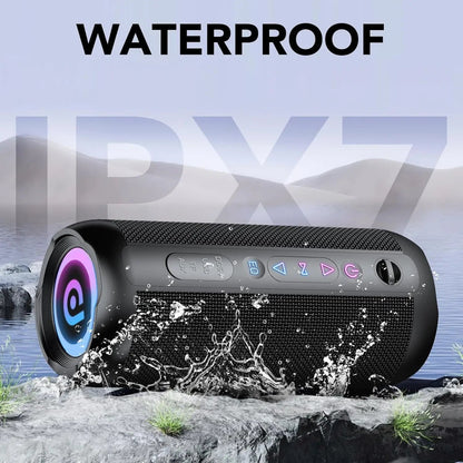 Portable Bluetooth Speaker, Bluetooth 5.4 Speaker, 30W Dual Speaker, Deep Bass, 30H Playtime, 3 EQ Mode, Colorful RGB Lights    Home Decor Supply | Online Retail | ShoreShopper.com
